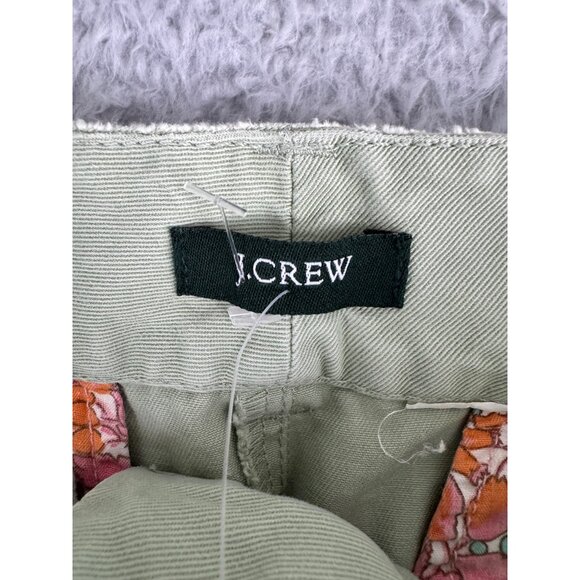 J.Crew Womens Small Sage Green Skirt With Floral Lining & Zipper Y2K NWT - Picture 4 of 10